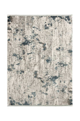 Covor PREMIUM Abstract Living Gri/Turcoaz din Acril/Bambus Dreptunghiular Adonis 1911B